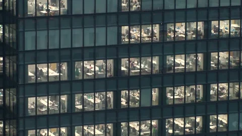 Close up time lapse shot of office building window at night. Stock Footage 337654398
