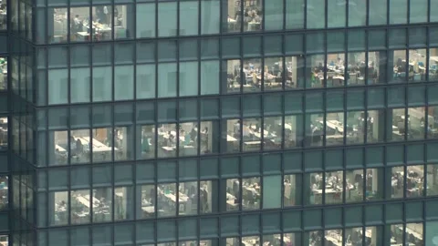 Close up time lapse shot of office building window at night. Stock Footage 337654415