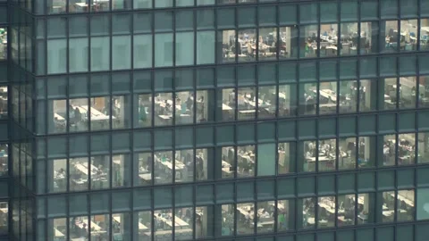 Close up time lapse shot of office building window at night. Stock Footage 337654450