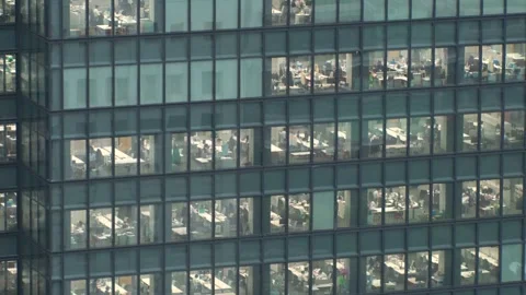 Close up time lapse shot of office building window at night. Stock Footage 337654626