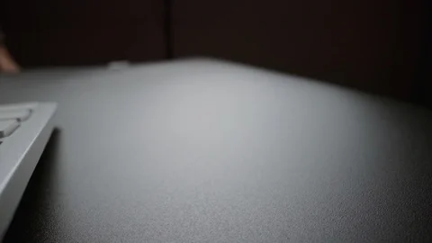 Close-up time lapse typing on keyboard with fingers. Macro soft focus dolly shot Stock Footage 115005024