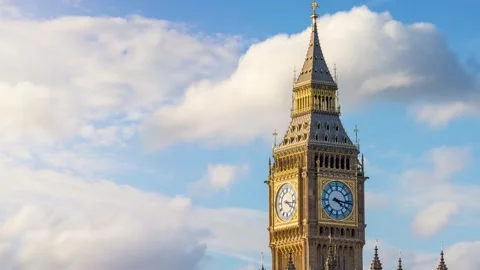 Close-Up time lapse view of the Big Ben clocktower Video stock 310836398