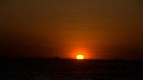Close up timelapse of sunset on an Indian beach Stock Footage 78020481