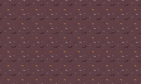 Close-up of tiny black and gold ants on brown ground Stock Illustration