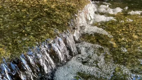 Close Up Tiny Water Fall  Stock Footage 209918142