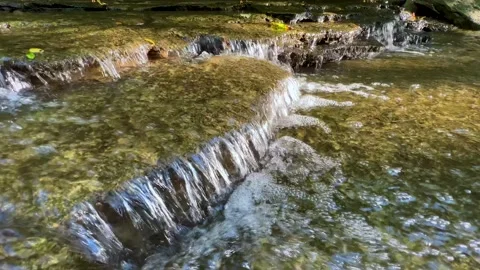 Close Up Tiny Water Fall  Stock Footage 209918389