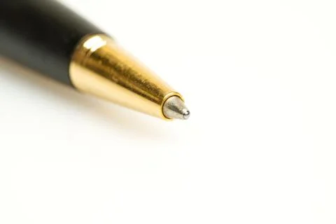 A close up tip of a pen, macro shot Stock Photos