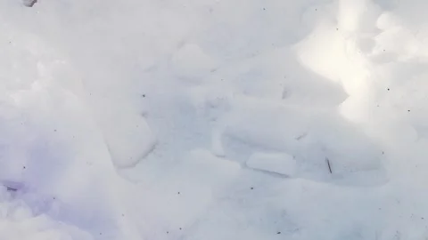 Close-up of tire prints in snow Stock Footage 335646736