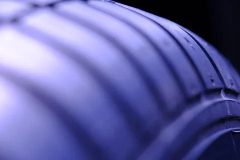 Close up tire texture pattern with purple light Stock Photos