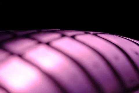 Close up tire texture pattern with violet light Stock Photos