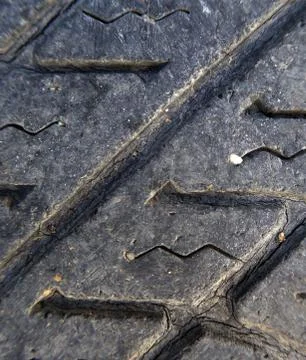 Close up of tire thread pattern Stock Photos