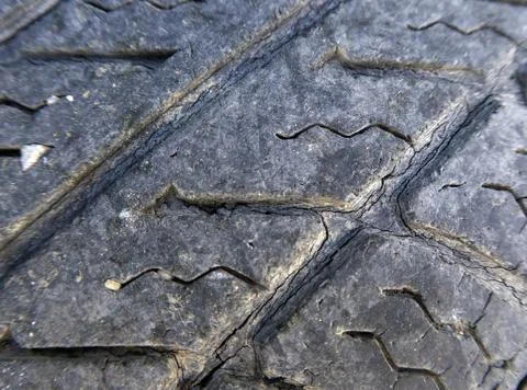 Close up of tire thread pattern 스톡 사진