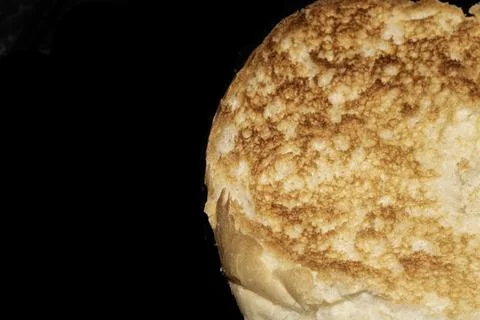 Close up of a toasted bread bap ready for a burger Stock Photos