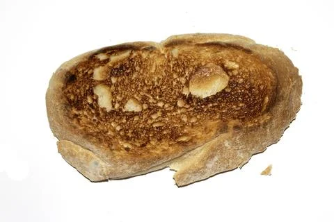 A Close Up of a Toasted Home Made Bread Slice Toast Showing Texture Stock Photos