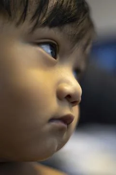 Close Up Of A Toddler Face, 스톡 사진