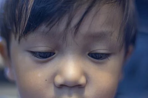 Close Up Of A Toddler Face Stock Photos