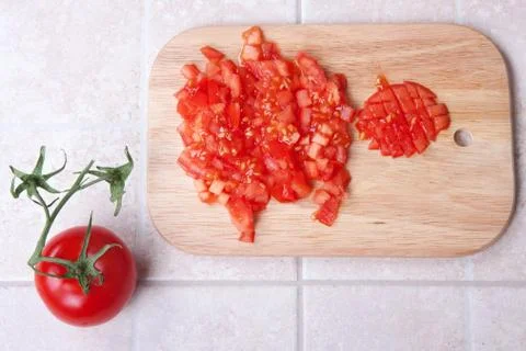 Close-up of tomato slice Stock Photos