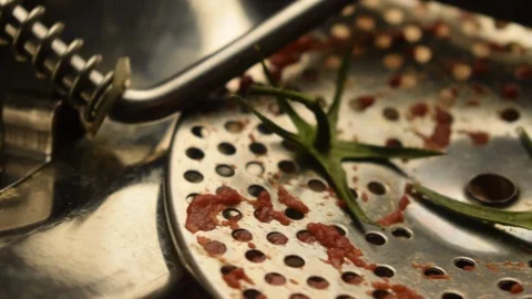 Close up on tool for tomato puree. Stock Footage 135419610