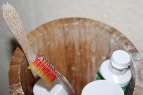 Close up tooth brush and paste Stock Photos