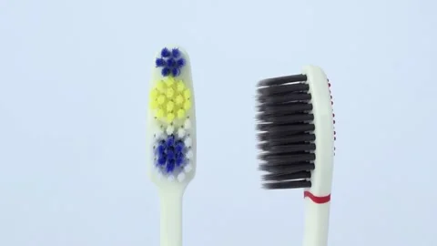 Close up toothbrush footage 2 Stock Footage 149192075