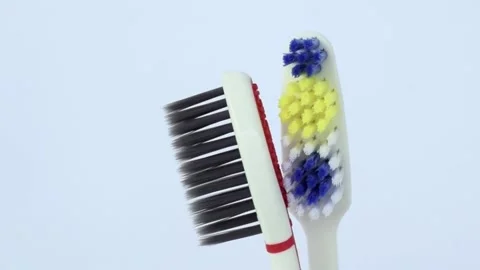 Close up toothbrush footage 3 Stock Footage 149192099