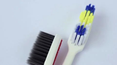 Close up toothbrush footage Stock Footage 149178228