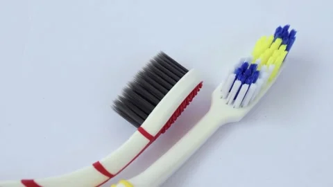 Close up toothbrush footage Stock Footage 149178358