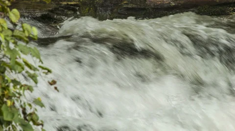 Close-up Top of Looking Glass Falls, Blue Ridge Mountains, NC Stock Footage 35662772