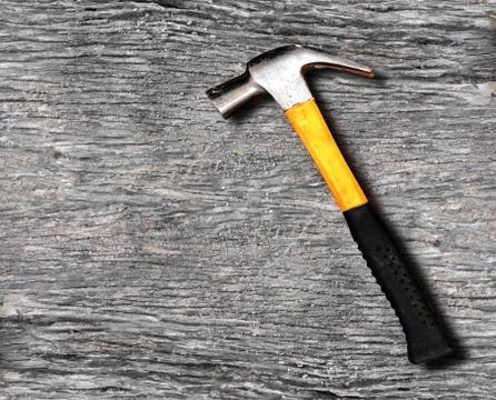 Close up top view of hammer Stock Photos