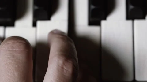 Close up top view hands of pianist playing on a vintage piano Stock Footage 65401828