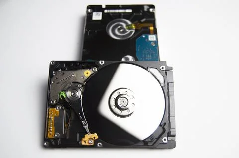 Close-up top view of hard disk Stock Photos