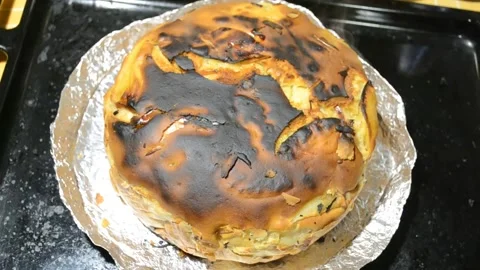 Close-up top view of hot steaming apple pie on baking sheet. Stock Footage 145719187
