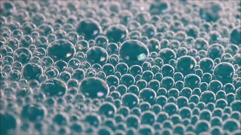 Close-up top view video of foamy surface of clean water Video stock 164613975
