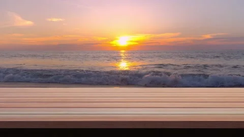 Close up top Wood table texture Table bar on outdoor sunny day. Beautiful  Stock Footage 149489976