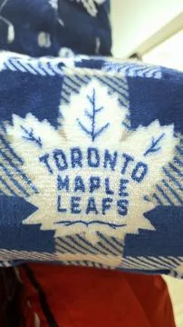 Close Up of Toronto Maple Leafs Blanket Stock Photos