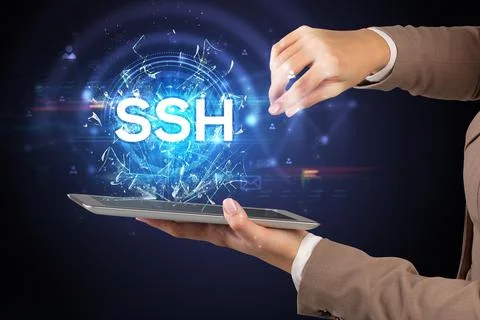 Close-up of a touchscreen with abbreviation. Stock Photos