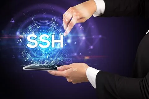 Close-up of a touchscreen with abbreviation. Stock Photos
