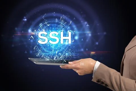 Close-up of a touchscreen with abbreviation. Stock Photos