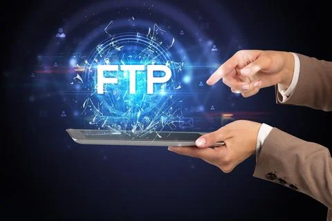 Close-up of a touchscreen with abbreviation. Stock Photos