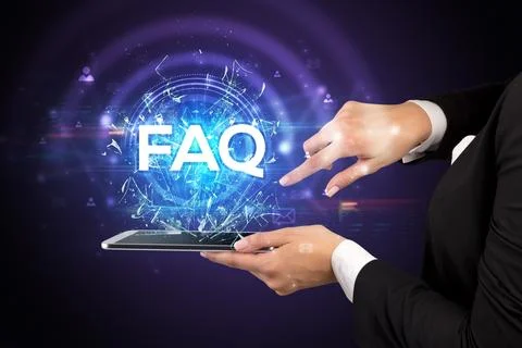 Close-up of a touchscreen with abbreviation. Foto stock