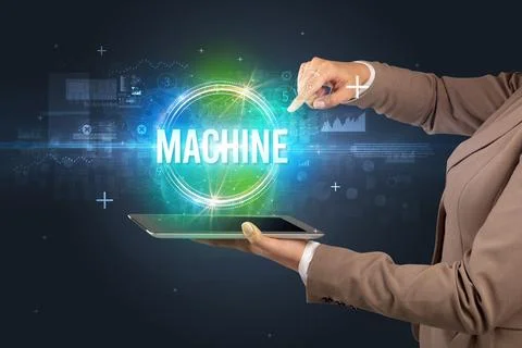Close-up of a touchscreen, new tech concept Stock Photos