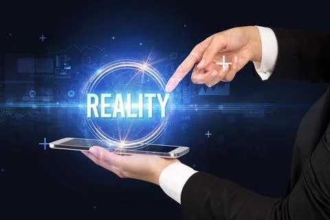 Close-up of a touchscreen, new tech concept Stock Photos