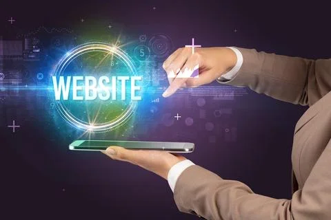 Close-up of a touchscreen, new tech concept 스톡 사진