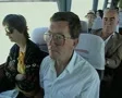 Close up of tourists on coach SD Footage