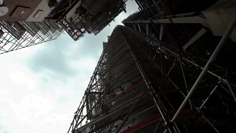 Close-up of the tower against the sky Stock Footage 138217477