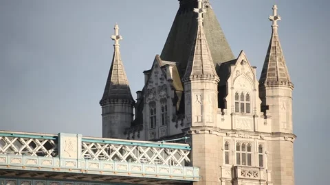 Close-up Tower Bridge Stock Footage 166363955