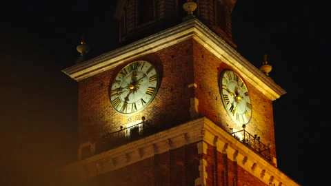 Close-up of Town Hall clock, Krakow 動画素材 338324737
