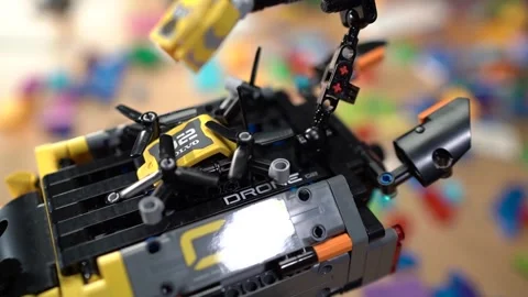 Close up of a toy excavator 2 Stock Footage 295103773