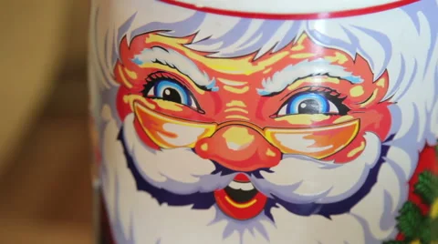 Close-up, toy, macro,the face of Santa Claus Stock Footage 58578705