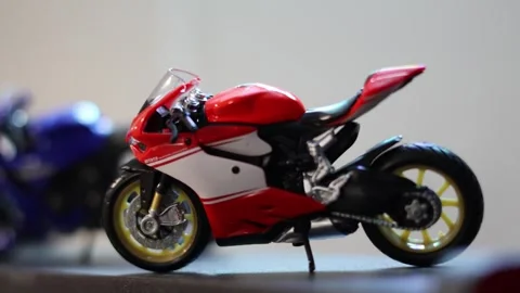 Close up of toy model motorcycles. San Francisco CA USA May 15 2026 Stock Footage 336295973